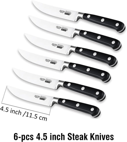 Classic Cutlery, High Carbon Stainless Steel Knives Set, 8" Chef's Knife and 7" Santoku Knife, Ergonomic Handle, 2-Piece