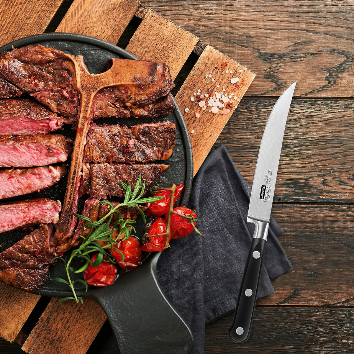 Classic Cutlery, High Carbon Stainless Steel Knives Set, 8" Chef's Knife and 7" Santoku Knife, Ergonomic Handle, 2-Piece