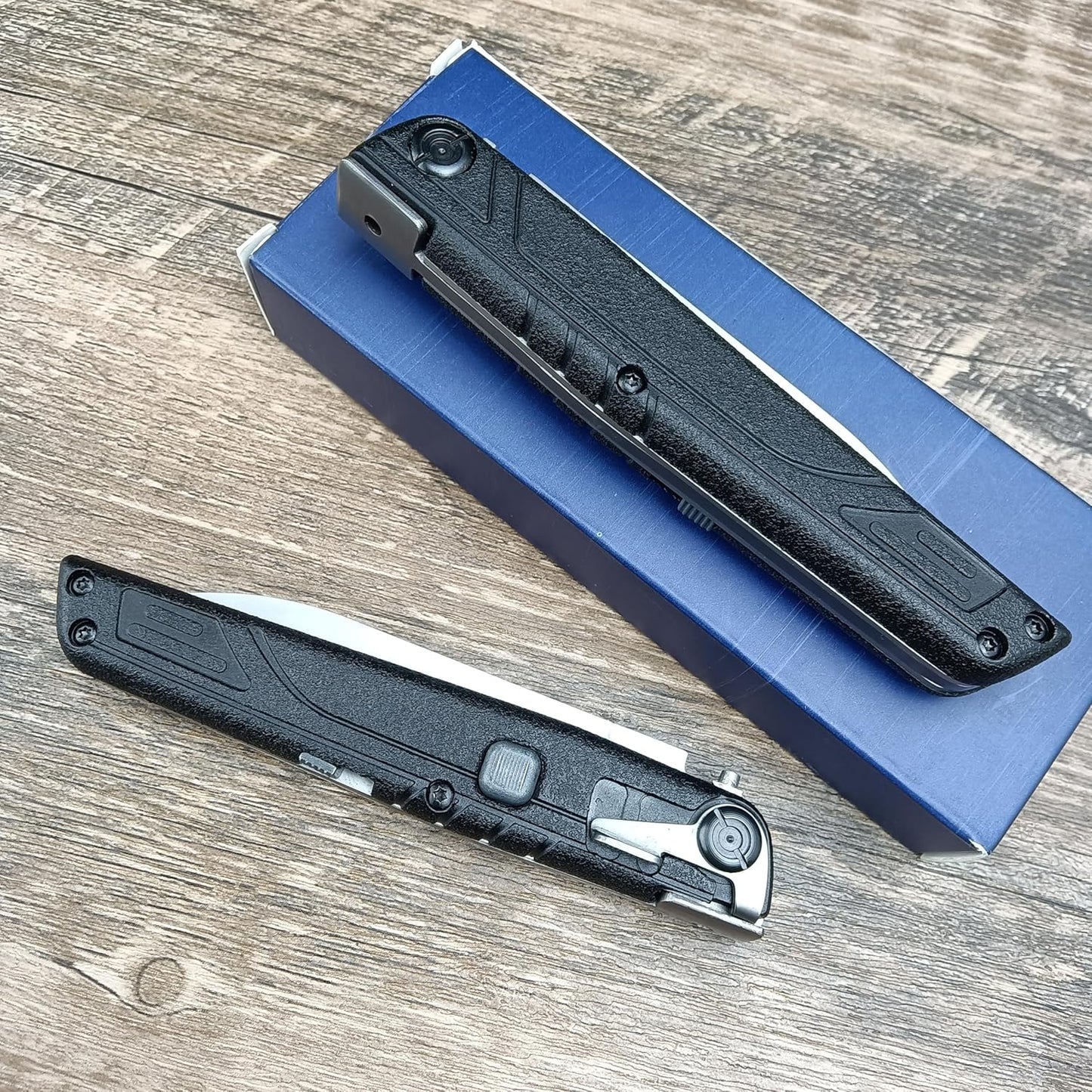 7.7" Assisted Opening Pocket Knife,Small Button Lock EDC Folding Knife for Men Women, Sharp Outdoor Camping Survival Utility Knives Gift