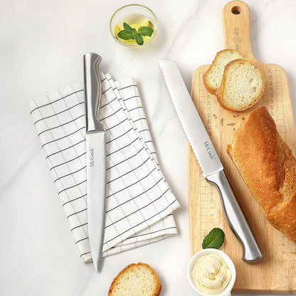 McCook® Knife Sets,German Stainless Steel Knife Block Sets with Built-in Sharpener