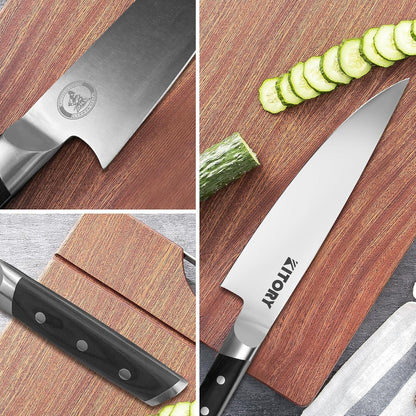 Kitory Slicing Carving Knife - 12" Brisket Knife - Pakka Wood Handle - Forged German High Carbon Steel Granton Blade, BBQ, Grilling Gifts For Men -Metadrop Series