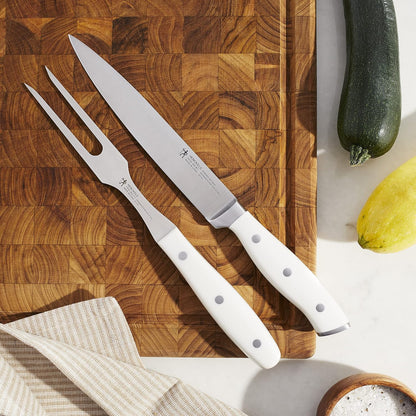 HENCKELS Forged Accent Razor-Sharp 2-pc Carving Knife Set, White Handle, German Engineered Informed by 100+ Years of Mastery