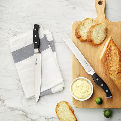 McCook® Knife Sets,German Stainless Steel Kitchen Knife Block Set with Built-in Sharpener