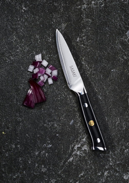 Sasaki 5228194 Masuta Japanese AUS-10 Stainless Steel Santoku Knife with Locking Sheath, 7-Inch