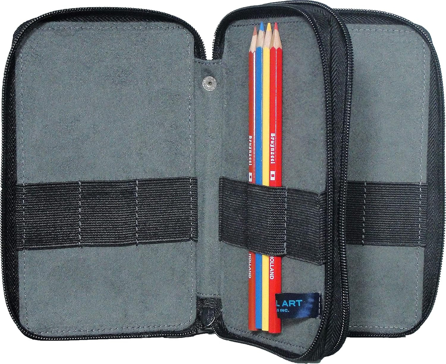 Speedball Art Products 254240 24 Pencil Storage Canvas Pencil Case, Denim