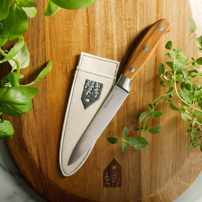 Bloomhouse - Two Time Oprah's Favorite Things Winner - 5" Utility Boning Kitchen Knife German Stainless Steel Blade w/Forged Italian Olive Wood Handle Full Tang for Meat Poultry & Precision Cutting