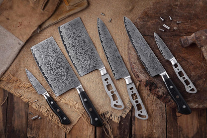 KATSURA Woodworking Project Kit – Gyuto Chef Knife Blank – 8 Inch – 45mm Wide Blade – Japanese Premium AUS 10, 67 Layers Damascus Steel
