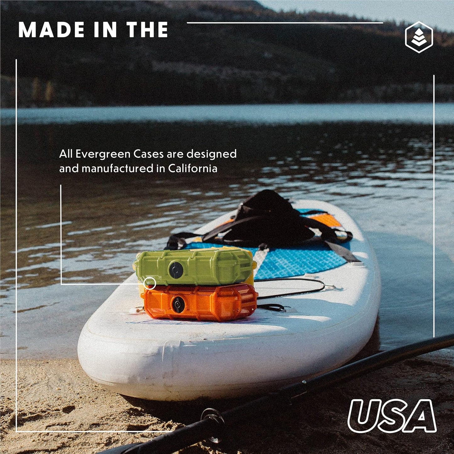 Evergreen 56 Waterproof Dry Box Protective Case with Pick & Pluck Foam - Travel Safe/Mil Spec/USA Made - for Cameras, Phones, Camping, Fishing, Hiking, Water Sports, Knives, Survival (Green)