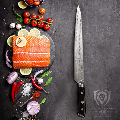 Dalstrong Slicing Carving Knife 12 inch + Boning Knife 6 inch - Shogun Series ELITE - Japanese AUS-10V Super Steel - G10 Handle - Fillet Kitchen Cooking Knife - Sheaths Inlcuded