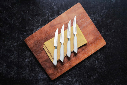 DURA LIVING 14-Piece Color-Coded Knife & Cutting Board Set – Razor-Sharp Stainless Steel Blades with Blade Guards, 4 Multi-Color Flexible Cutting Mats