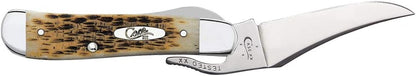 Case WR XX Pocket Knife Amber Jigged Bone Russlock Item #260 - (61953L SS) - Length Closed: 4 1/4 Inches