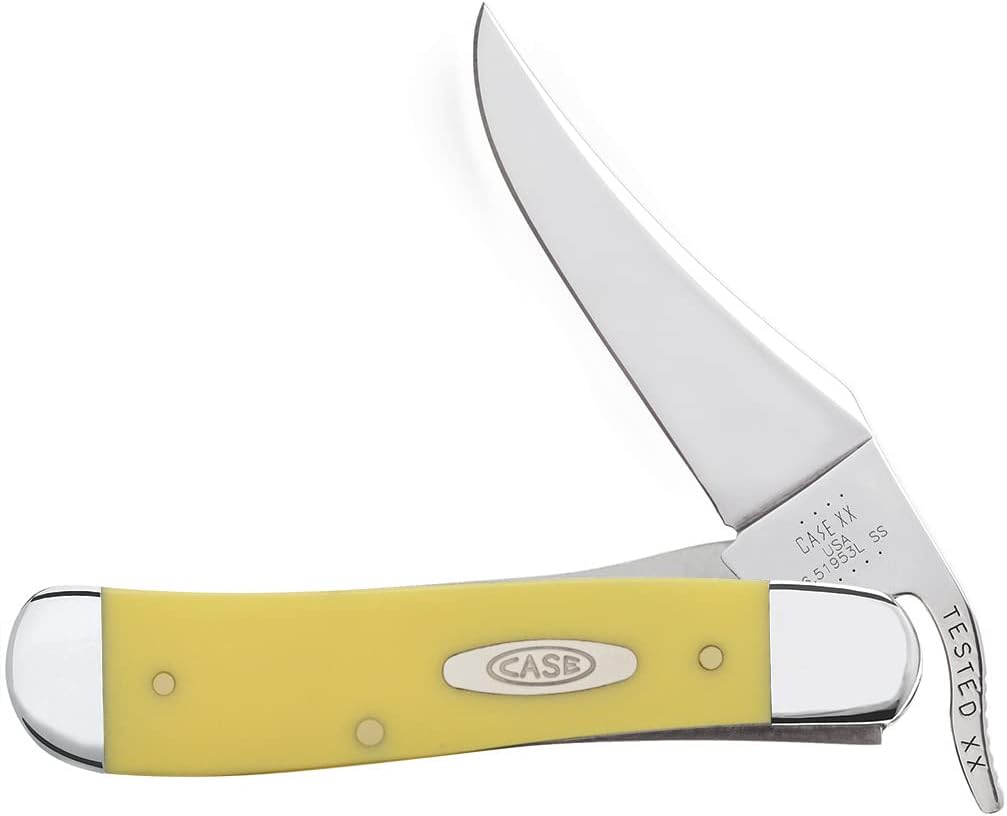 Case WR XX Pocket Knife Amber Jigged Bone Russlock Item #260 - (61953L SS) - Length Closed: 4 1/4 Inches