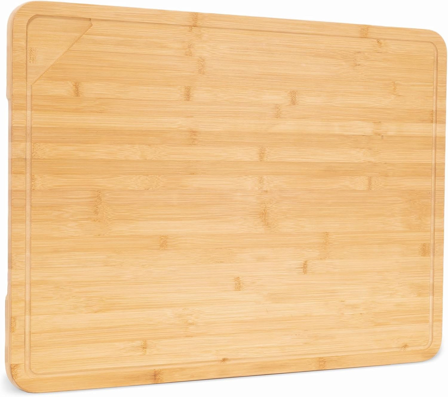 Extra Large Bamboo Cutting Board, 17" x 11" Cutting Boards for Kitchen Charcuterie Boards with Juice Groove and Handles, Chopping Board for Meat, Vegetables and Cheese