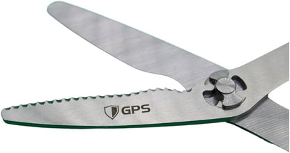 GPS 7"" Take Apart Kitchen Safety Shears, Orange Handle, Food Grade, Stainless Steel, Used For Chicken/Poultry/Fish/Meat/Vegetables and More