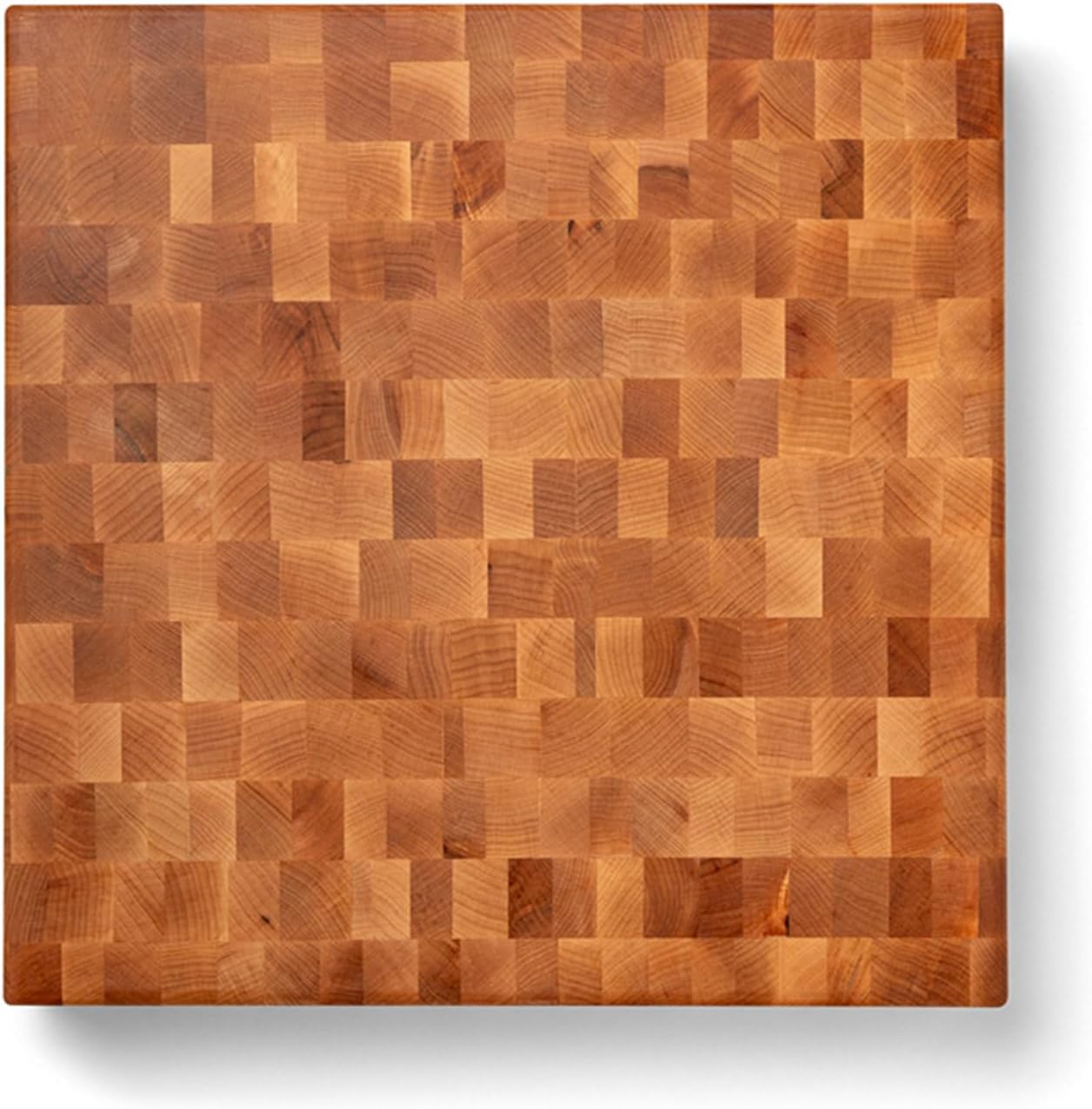 CCB Series Square Wooden Maple Cutting Board 12”x12” – 3” Thick, 13-lb Reversible Butcher Block with End-Grain & Finger Grips – Made in the USA