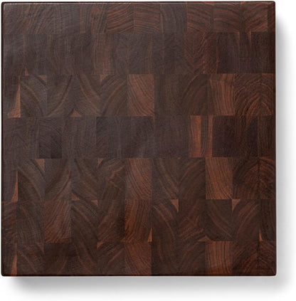 CCB Series Square Wooden Maple Cutting Board 12”x12” – 3” Thick, 13-lb Reversible Butcher Block with End-Grain & Finger Grips – Made in the USA