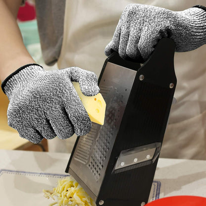 Cut Resistant Gloves Food Grade Level 5 Kitchen Safety Protection (Medium, Pink)