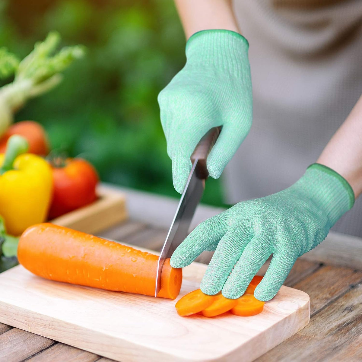 Cut Resistant Gloves Food Grade Level 5 Kitchen Safety Protection (Medium, Pink)