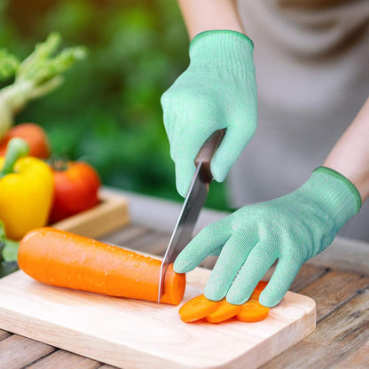 Cut Resistant Gloves Food Grade Level 5 Kitchen Safety Protection (Medium, Pink)