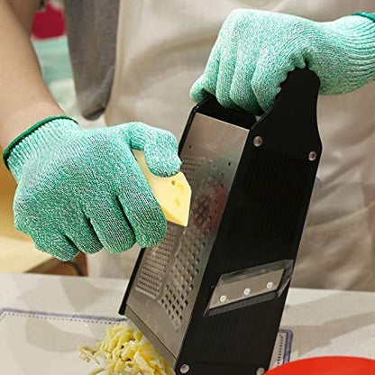 Cut Resistant Gloves Food Grade Level 5 Kitchen Safety Protection (Medium, Pink)