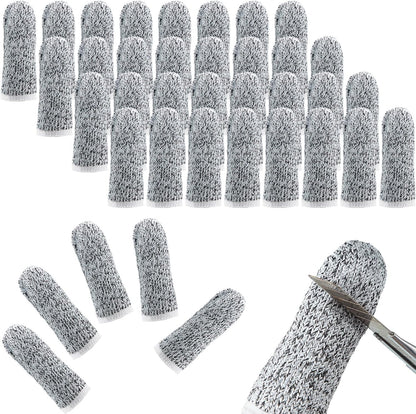 40 Pieces Cut Resistant Finger Cots Protection Reusable Finger Thumb Protector Gloves for Kitchen Sculpture Work (2.4 Inch)