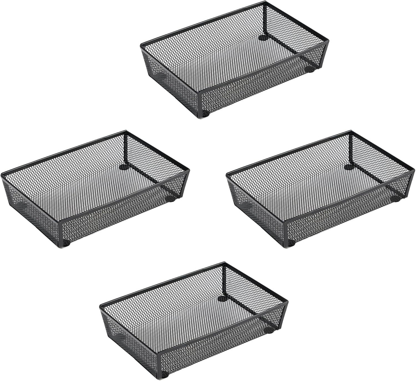 3 Pack Mesh Flatware Drawer Organizer for Kitchen/Office/Home Tools,Spoon Knife Fork Organizers Box Utensil Tabletop Storage Tray (12 x 6 x 2 Inch)