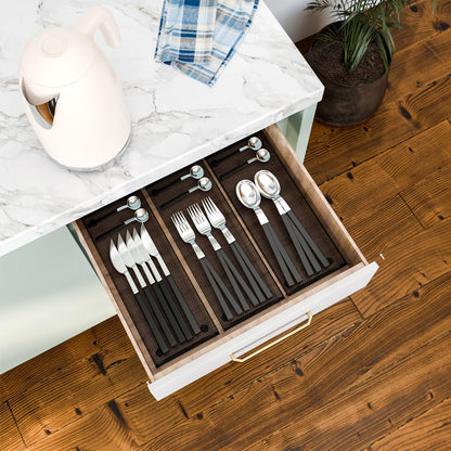 3 Pack Mesh Flatware Drawer Organizer for Kitchen/Office/Home Tools,Spoon Knife Fork Organizers Box Utensil Tabletop Storage Tray (12 x 6 x 2 Inch)