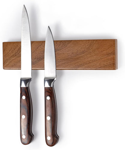 Wooden Magnetic Knife Holder - 8" Magnetic Knife Strips for Wall - knife storage kitchen accessories (8 inch)