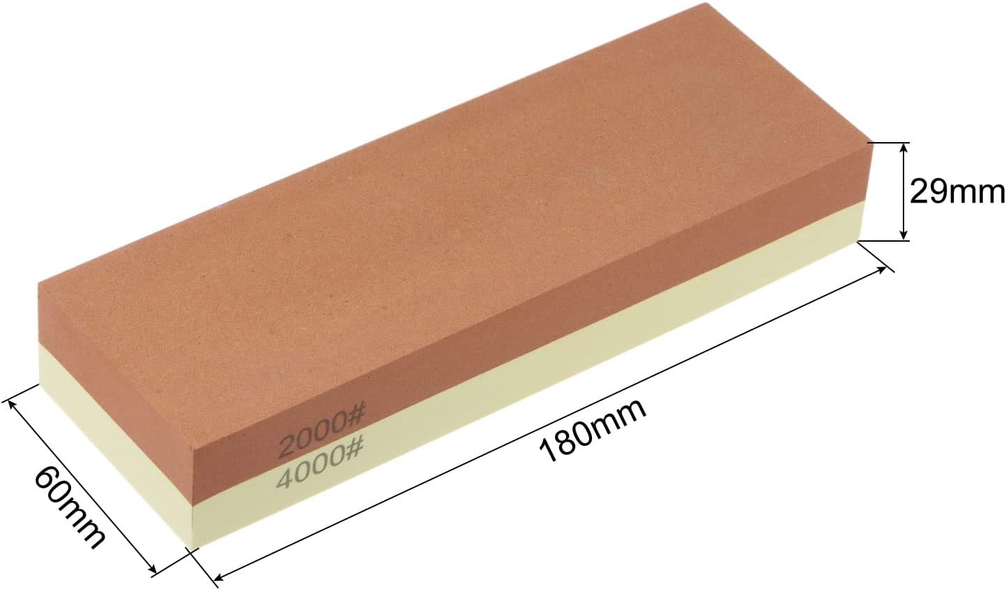 Sharpening Stones 2000/4000 Grit 2 Side Combination Whetstone Knife Sharpener Stone 180x60x29mm