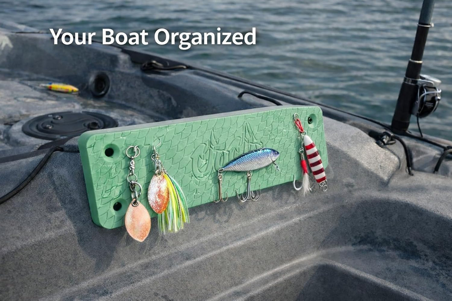 Juju Fishing Magnet | Oversized Magnet for Fishing Magnetic Tackle Storage, Lures, Pliers, Gun Holder | Used on Boats, Filet Table, Trucks (Gray)