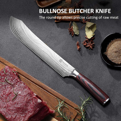 10″ Carving Knife, Curved Brisket Slicing Knife for Meat Cutting | Slicing Knife for Meat & BBQ, Razor Sharp High-Carbon Steel, Ergonomic Handle Design, Gifts For Men