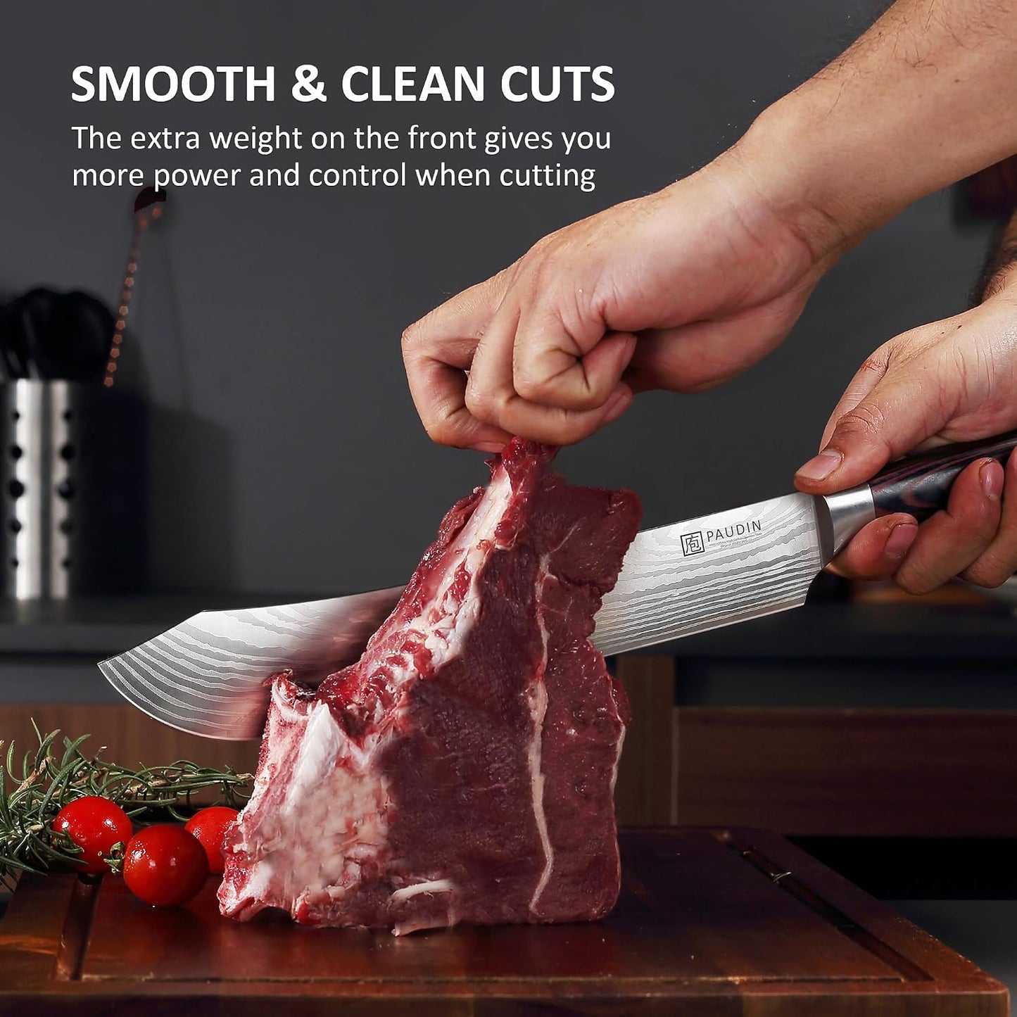 10″ Carving Knife, Curved Brisket Slicing Knife for Meat Cutting | Slicing Knife for Meat & BBQ, Razor Sharp High-Carbon Steel, Ergonomic Handle Design, Gifts For Men