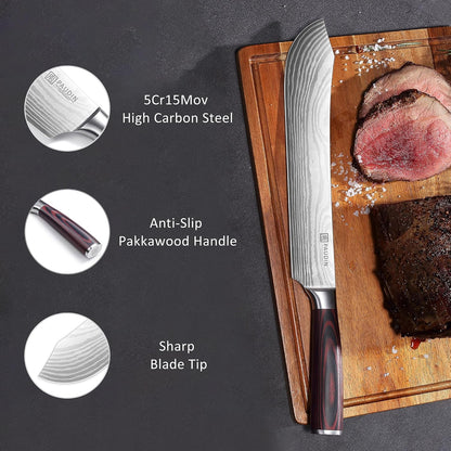 10″ Carving Knife, Curved Brisket Slicing Knife for Meat Cutting | Slicing Knife for Meat & BBQ, Razor Sharp High-Carbon Steel, Ergonomic Handle Design, Gifts For Men