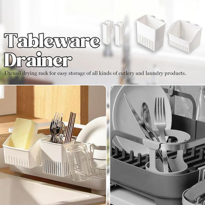 3 Pack Silverware Drying Basket, Silverware Drainer, Utensil Drainer, Escurridor De Cubiertos Plastico, Knife and Fork Storage Rack, Cup Rack Drying, Cup Rack for Drying in Kitchen