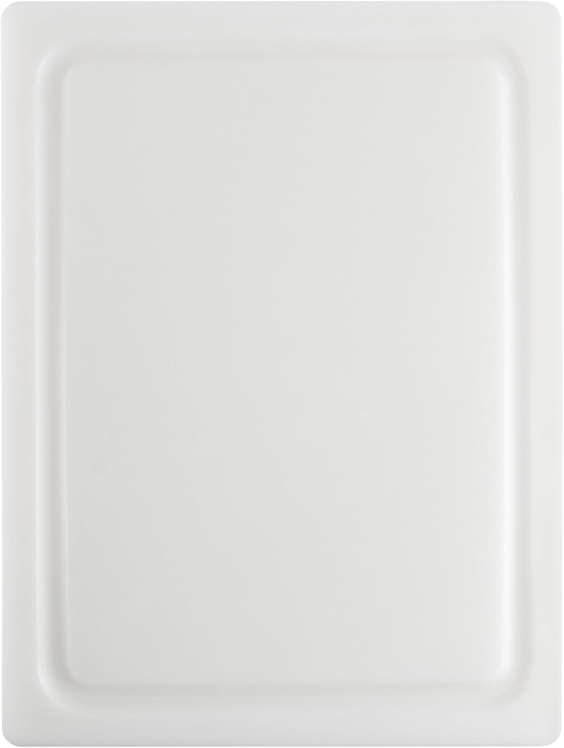 NSF Approved Poly Cutting Board with Juice Well, 12 x16 x 5/8", White