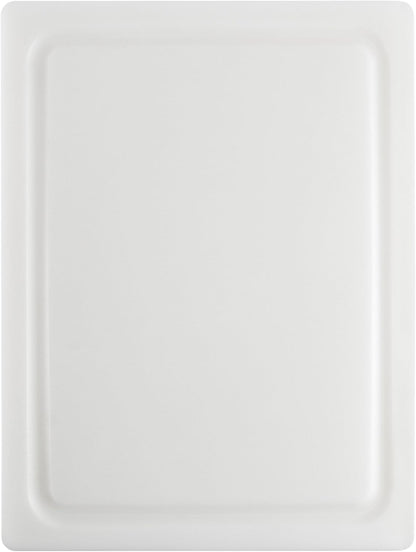 NSF Approved Poly Cutting Board with Juice Well, 12 x16 x 5/8", White