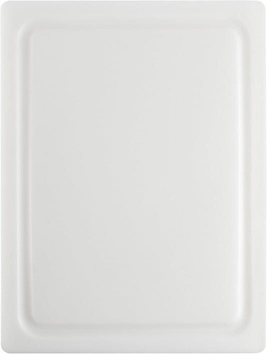 NSF Approved Poly Cutting Board with Juice Well, 12 x16 x 5/8", White