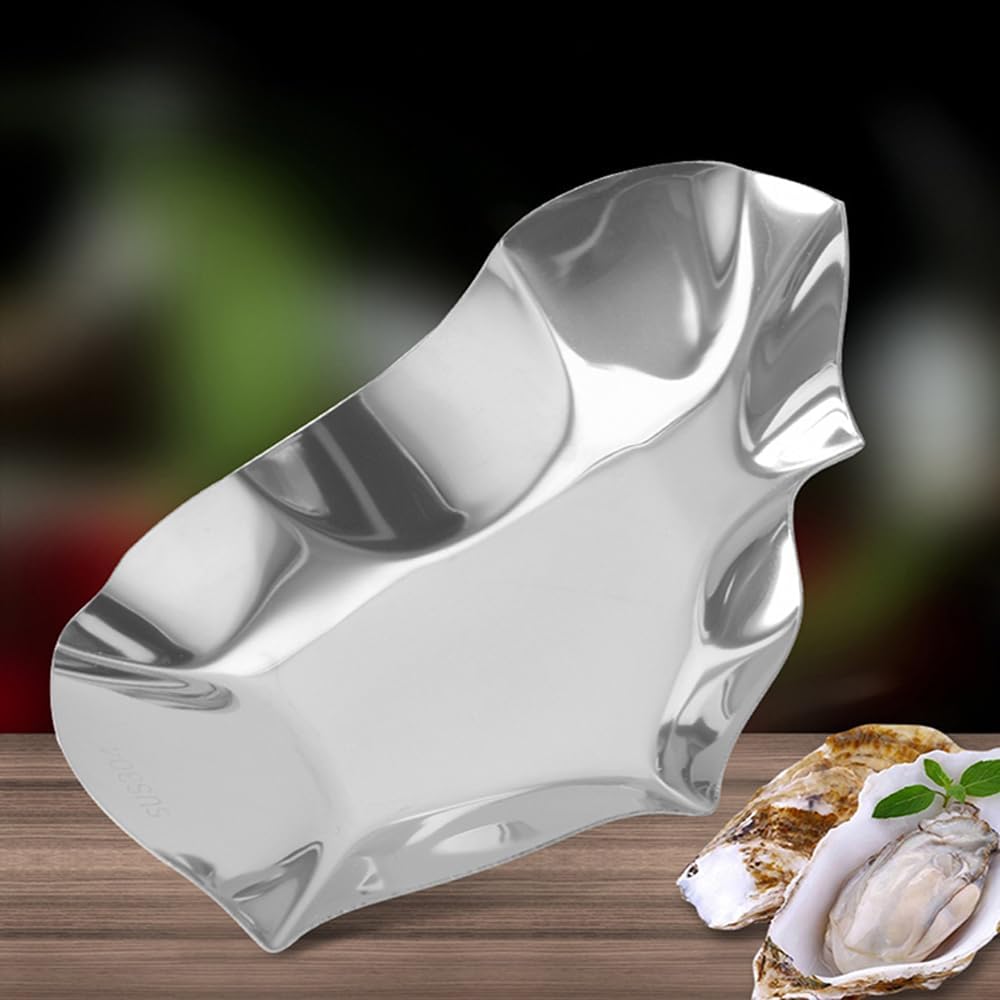 Stainless Steel Grillable Oyster Shells, Pack of 24 | Reusable, For Baked Grilled Shells, Metal Oyster Dish, For Seafood Cooking Oysters, Shrimp, Scallops, Clams
