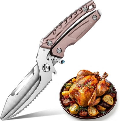 Heavy Duty Poultry Shears, Kitchen Scissors for Chicken Turkey | Heavy Duty Poultry Shears For Chicken, Turkey, Meat And Bone Cutting With Sharp Blades, Durable Design And Easy Kitchen Prep