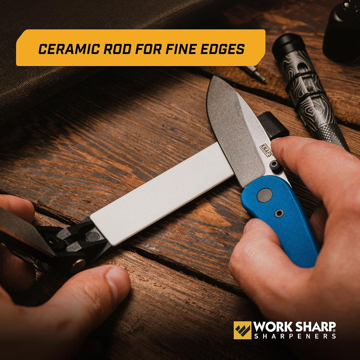 Folding Field Sharpener for Knives and Tools - Compact Portable Knife Edge Maintenance Gear For Tradesmen Craftsmen & Outdoor Professionals