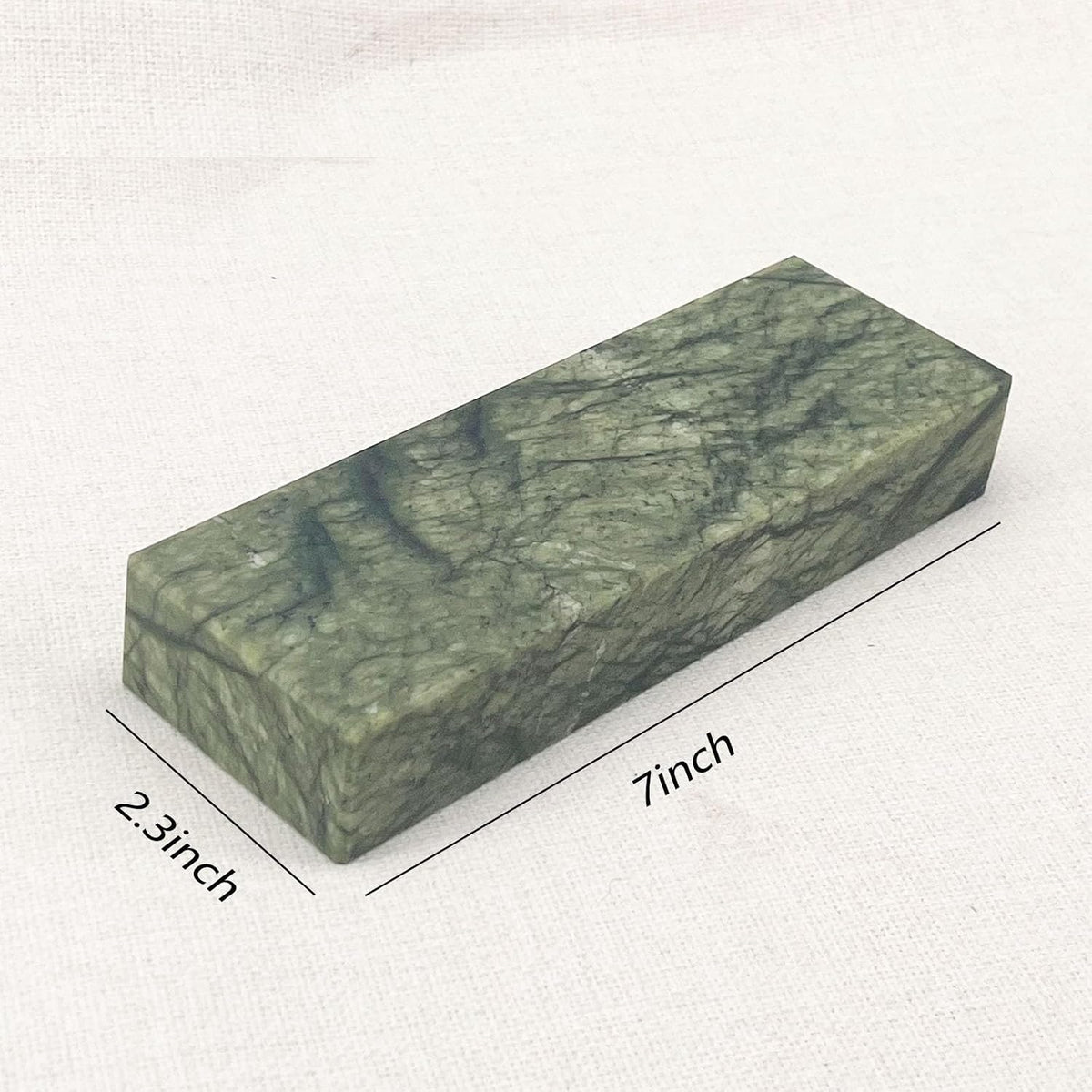 Large Size Polishing Sharpening Stone,Grit 10000# Knife Sharpener Whetstone Final Fine Polishing Natural Green Honing Oilstone for Knives Tools,Cutting Tools 180 * 60 * 30mm with Bamboo Base