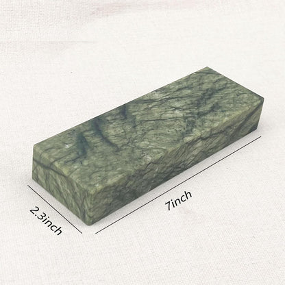 Large Size Polishing Sharpening Stone,Grit 10000# Knife Sharpener Whetstone Final Fine Polishing Natural Green Honing Oilstone for Knives Tools,Cutting Tools 180 * 60 * 30mm with Bamboo Base