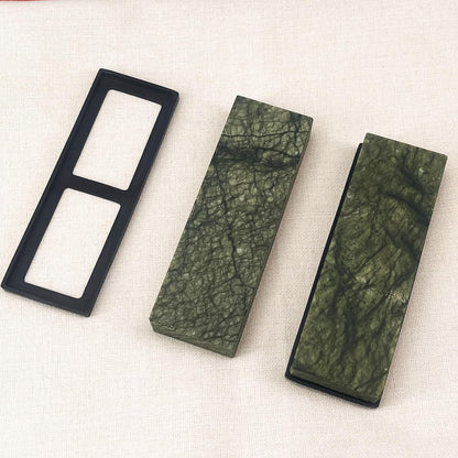 Large Size Polishing Sharpening Stone,Grit 10000# Knife Sharpener Whetstone Final Fine Polishing Natural Green Honing Oilstone for Knives Tools,Cutting Tools 180 * 60 * 30mm with Bamboo Base