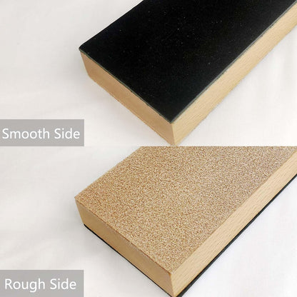 Large Size Polishing Sharpening Stone,Grit 10000# Knife Sharpener Whetstone Final Fine Polishing Natural Green Honing Oilstone for Knives Tools,Cutting Tools 180 * 60 * 30mm with Bamboo Base