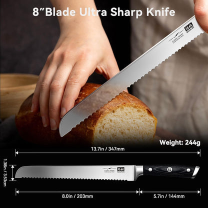 Chef Knife, Santoku Knife, Santoku Chef Knife 7 Inch High Carbon German Steel Chef Kitchen Knife with Gift Box