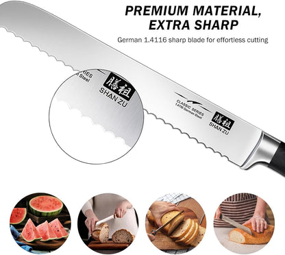 Chef Knife, Santoku Knife, Santoku Chef Knife 7 Inch High Carbon German Steel Chef Kitchen Knife with Gift Box