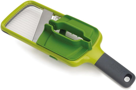 Multi-Grip Hand-held Kitchen Mandoline, Fruit and Vegetable Slicer with Food Grip and Adjustable Blades, Dishwasher Safe