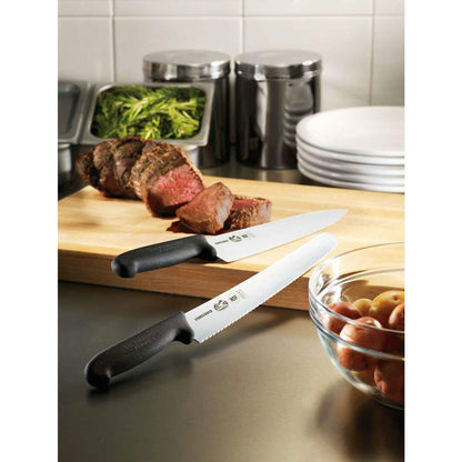 Fibrox 10.25 Inch Bread Knife | High Carbon Stainless Steel Serrated Blade for Efficient Slicing, Ergonomic Fibrox Pro Handle