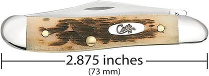 Case XX WR Pocket Knife Amber Bone Peanut Item #045 - (6220 SS) - Length Closed: 2 7/8 Inches