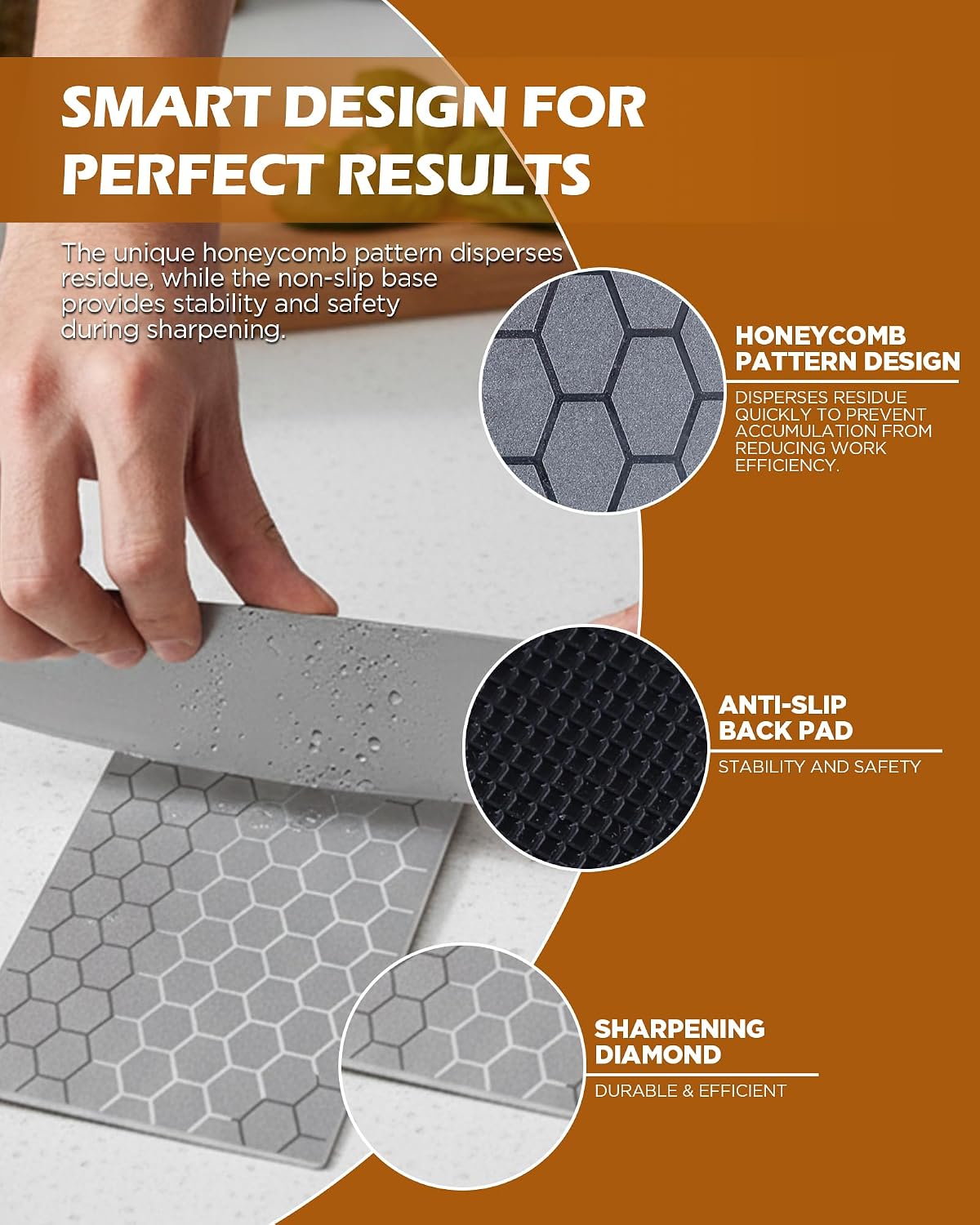Diamond Sharpening Plate, 5PCS 400/600/800/1000/1200 Grit Diamond Sharpening Stone Set with Non-Slip Base, Diamond Plate Sharpening Stone for Scissors Pocket Knife Kitchen Sharpening Tools